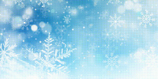 蓝色雪花背景循环GIF动态图冬天寒冷结冰
